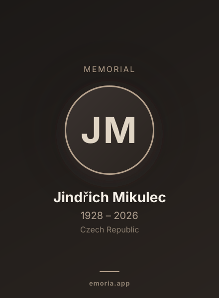 Memorial portrait of Jindřich Mikulec
