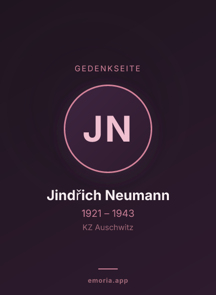 Gedenkportrait von Jindřich Neumann