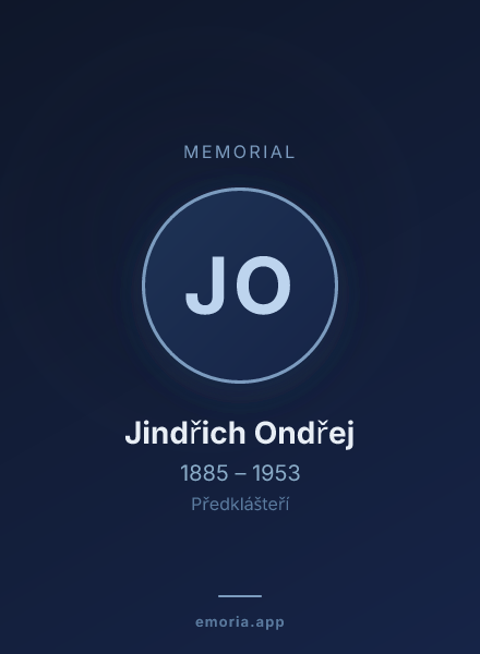 Memorial portrait of Jindřich Ondřej