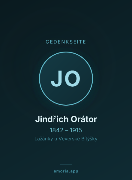 Gedenkportrait von Jindřich Orátor