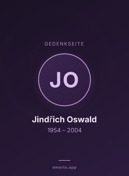 Gedenkportrait von Jindřich Oswald