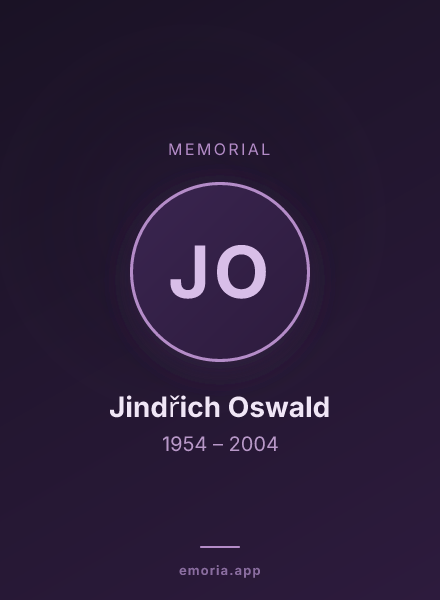 Memorial portrait of Jindřich Oswald