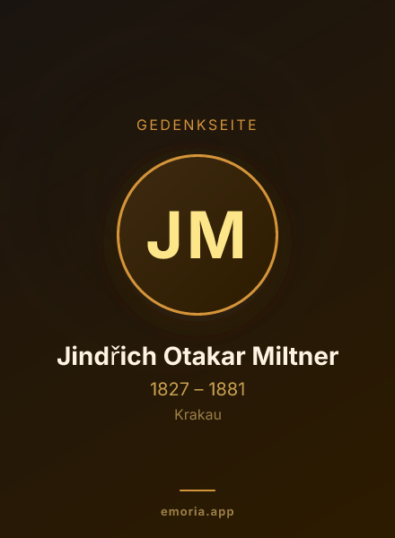 Gedenkportrait von Jindřich Otakar Miltner