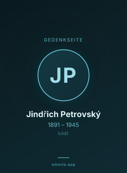 Gedenkportrait von Jindřich Petrovský