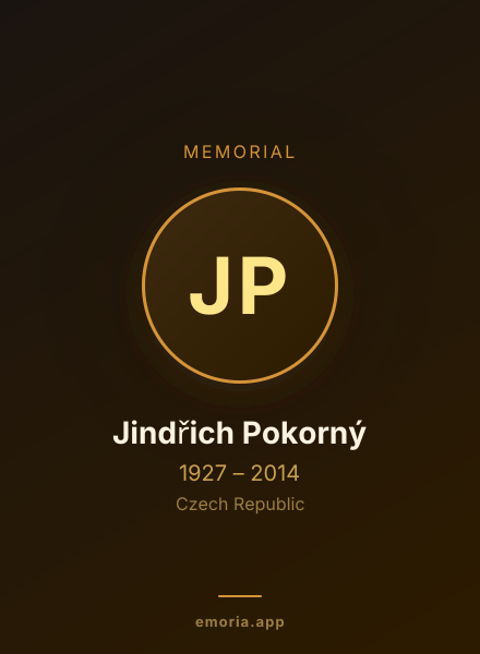 Memorial portrait of Jindřich Pokorný