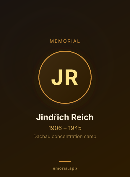 Memorial portrait of Jindřich Reich