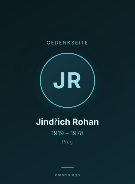 Gedenkportrait von Jindřich Rohan