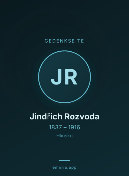 Gedenkportrait von Jindřich Rozvoda
