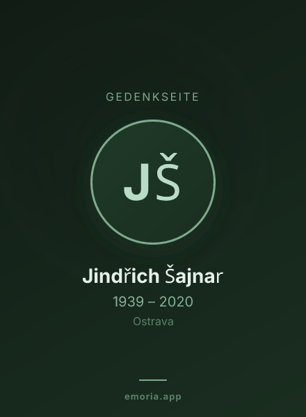 Gedenkportrait von Jindřich Šajnar