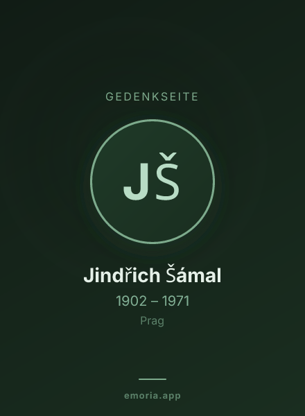 Gedenkportrait von Jindřich Šámal