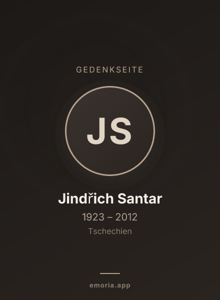 Gedenkportrait von Jindřich Santar