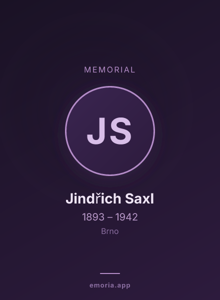 Memorial portrait of Jindřich Saxl