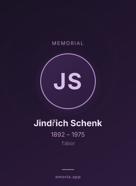 Memorial portrait of Jindřich Schenk