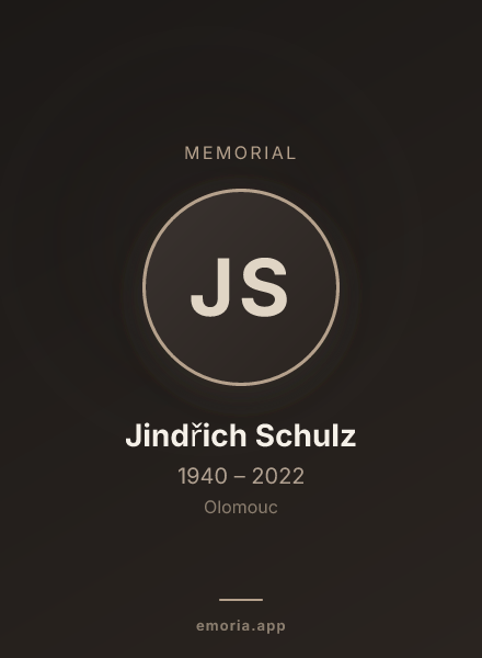 Memorial portrait of Jindřich Schulz