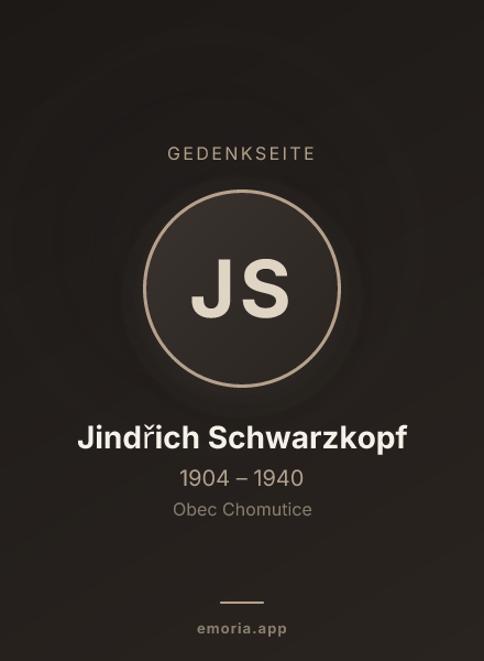 Gedenkportrait von Jindřich Schwarzkopf