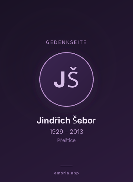 Gedenkportrait von Jindřich Šebor