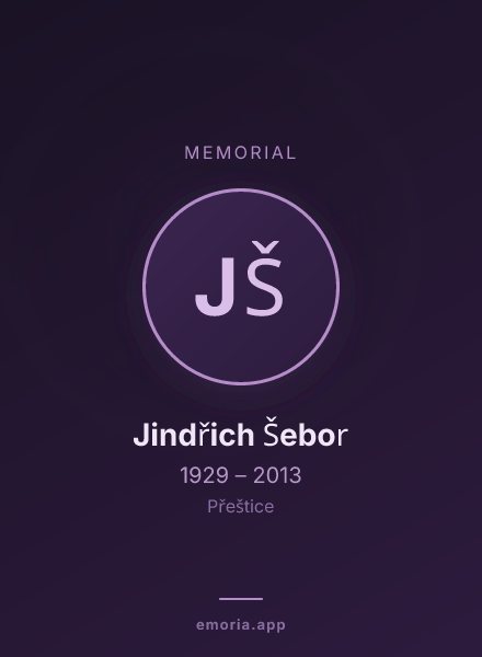 Memorial portrait of Jindřich Šebor