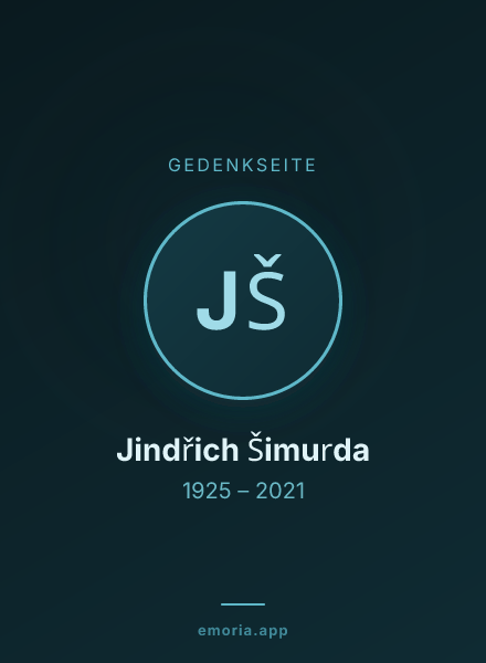 Gedenkportrait von Jindřich Šimurda