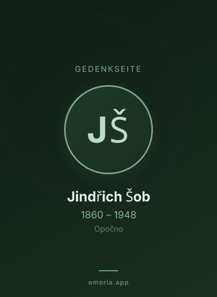 Gedenkportrait von Jindřich Šob