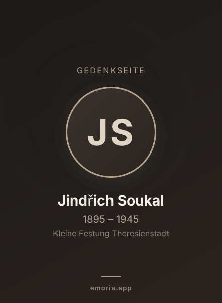 Gedenkportrait von Jindřich Soukal