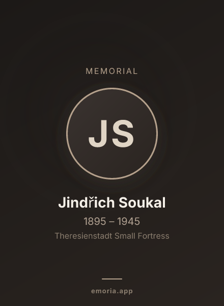 Memorial portrait of Jindřich Soukal