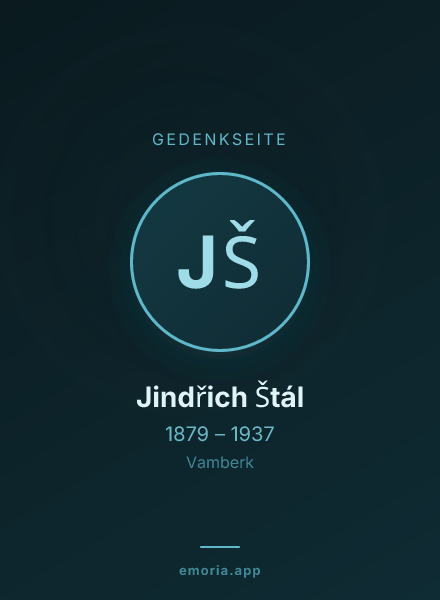 Gedenkportrait von Jindřich Štál