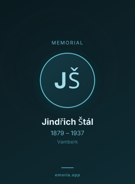 Memorial portrait of Jindřich Štál