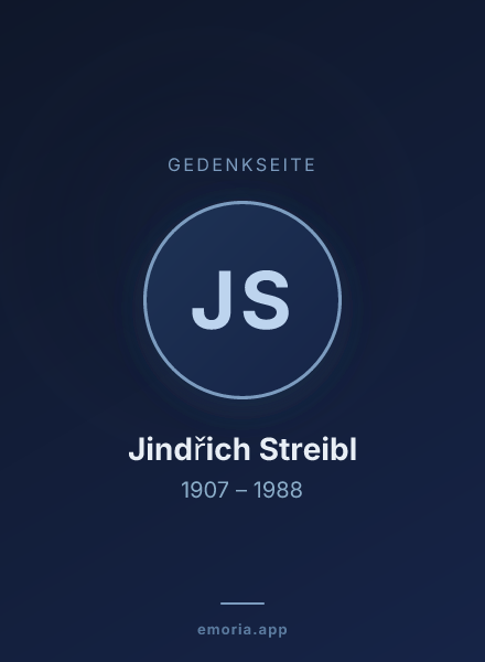 Gedenkportrait von Jindřich Streibl