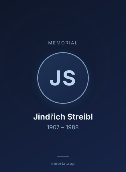Memorial portrait of Jindřich Streibl
