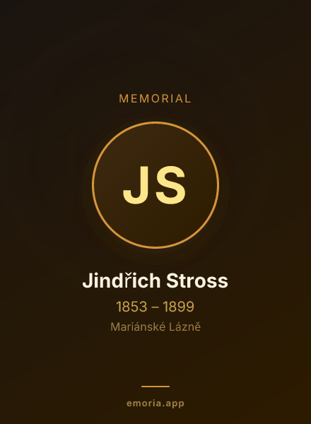 Memorial portrait of Jindřich Stross