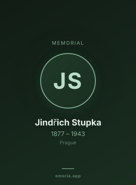 Memorial portrait of Jindřich Stupka