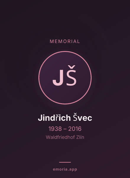 Memorial portrait of Jindřich Švec