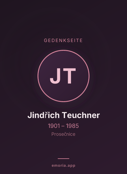 Gedenkportrait von Jindřich Teuchner