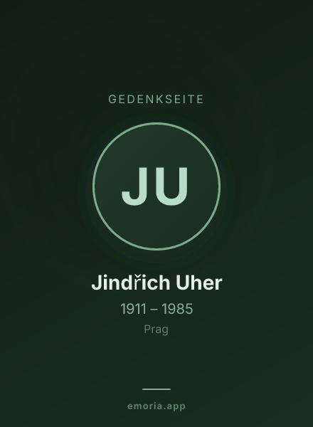 Gedenkportrait von Jindřich Uher