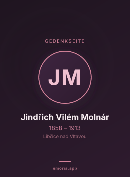Gedenkportrait von Jindřich Vilém Molnár