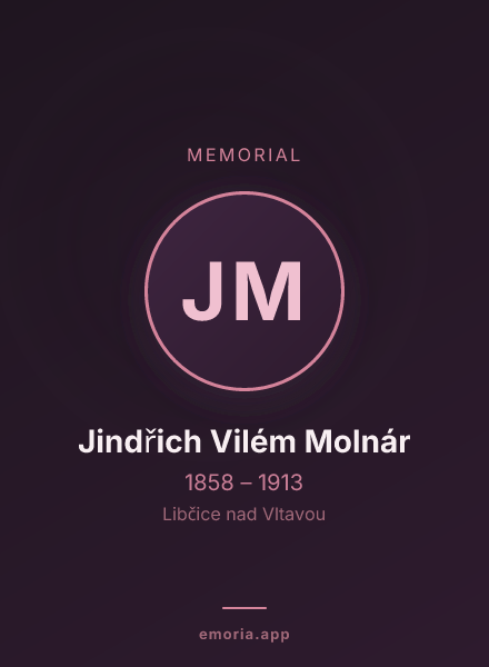 Memorial portrait of Jindřich Vilém Molnár