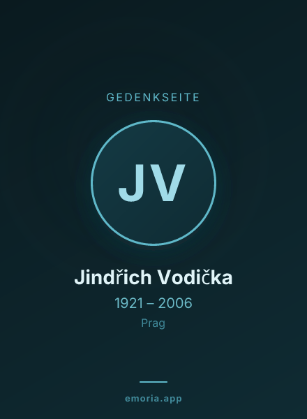 Gedenkportrait von Jindřich Vodička