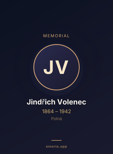 Memorial portrait of Jindřich Volenec