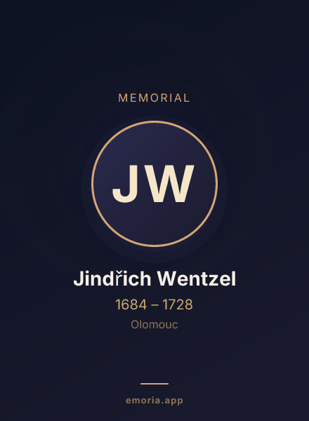 Memorial portrait of Jindřich Wentzel