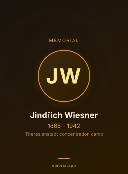 Memorial portrait of Jindřich Wiesner