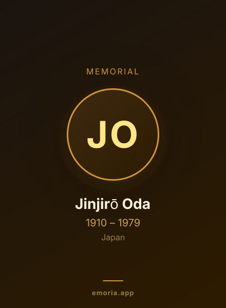 Memorial portrait of Jinjirō Oda