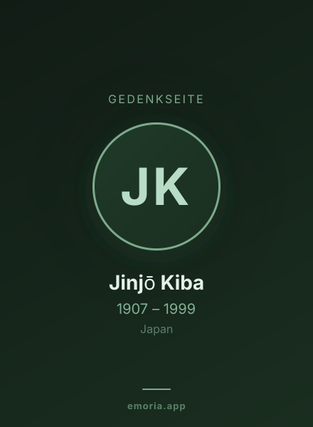 Gedenkportrait von Jinjō Kiba
