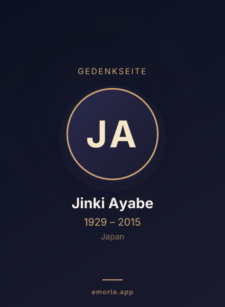 Gedenkportrait von Jinki Ayabe