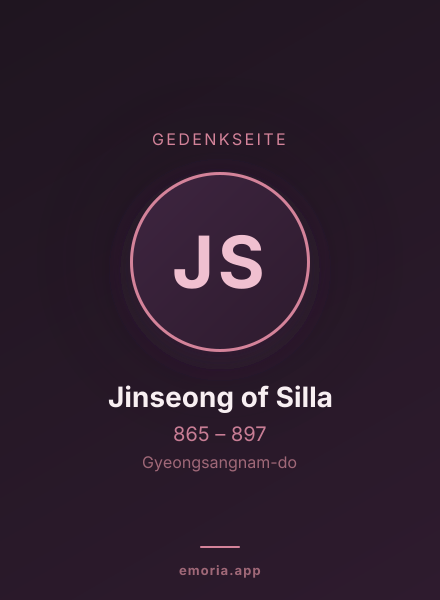 Gedenkportrait von Jinseong of Silla
