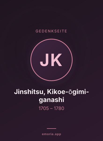 Gedenkportrait von Jinshitsu, Kikoe-ōgimi-ganashi