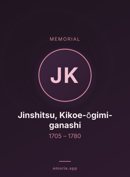 Memorial portrait of Jinshitsu, Kikoe-ōgimi-ganashi