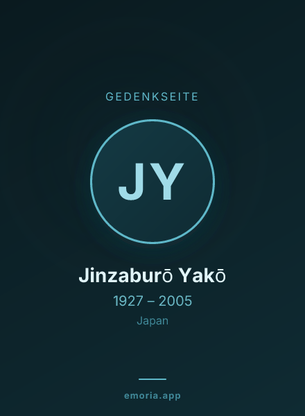 Gedenkportrait von Jinzaburō Yakō