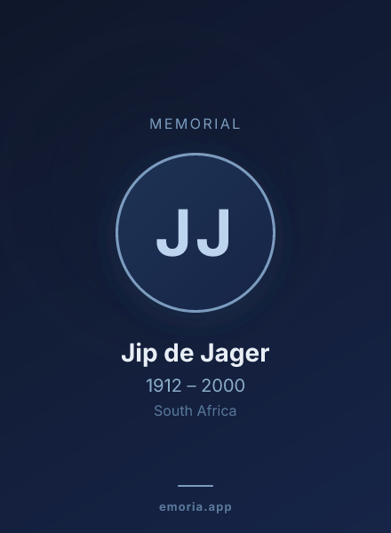 Memorial portrait of Jip de Jager