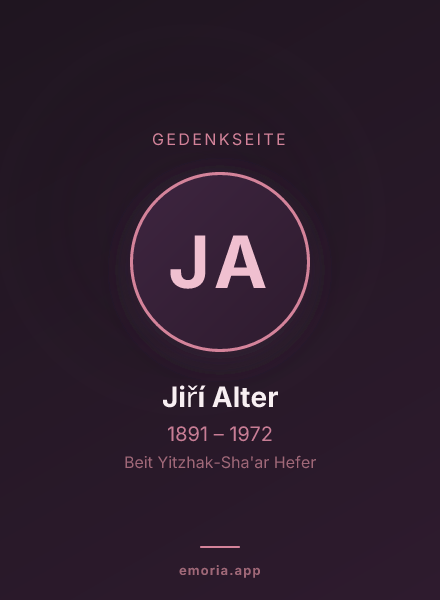 Gedenkportrait von Jiří Alter