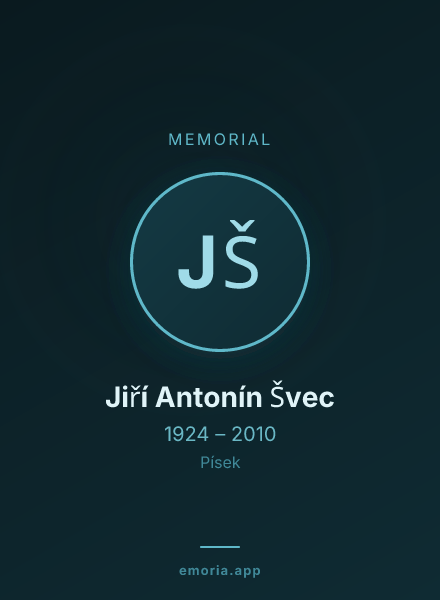 Memorial portrait of Jiří Antonín Švec